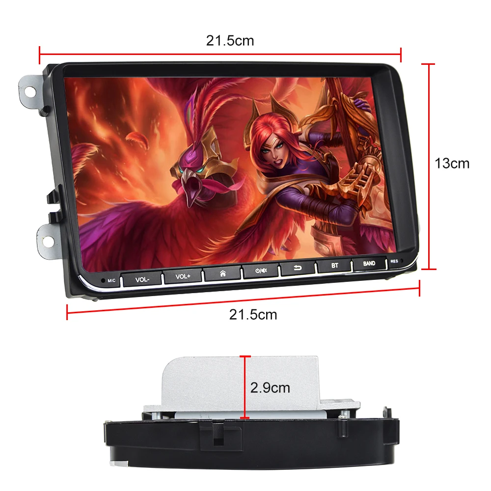 Автомобильный мультимедийный плеер AMPrime автомагнитола с сенсорным экраном для