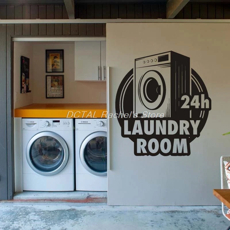 Laundry Room Decals Wall Vinyl Decal Home Decor Art Sticker Removable Stylish Mural