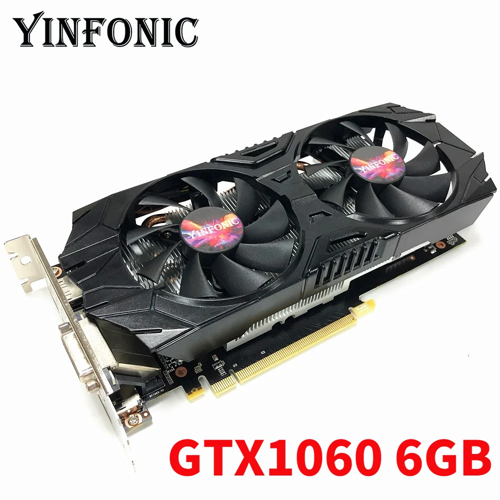 Видеокарта GTX1060 6 ГБ 192 бит GDDR5 графические карты для NVIDIA видеокарта GeForce GTX 1060 VGA