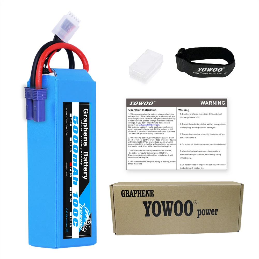 Аккумулятор Yowoo 14 8 в 5000 мАч Grpahne аккумулятор 500 c 4S Lipo с разъемом XT90 EC5 для