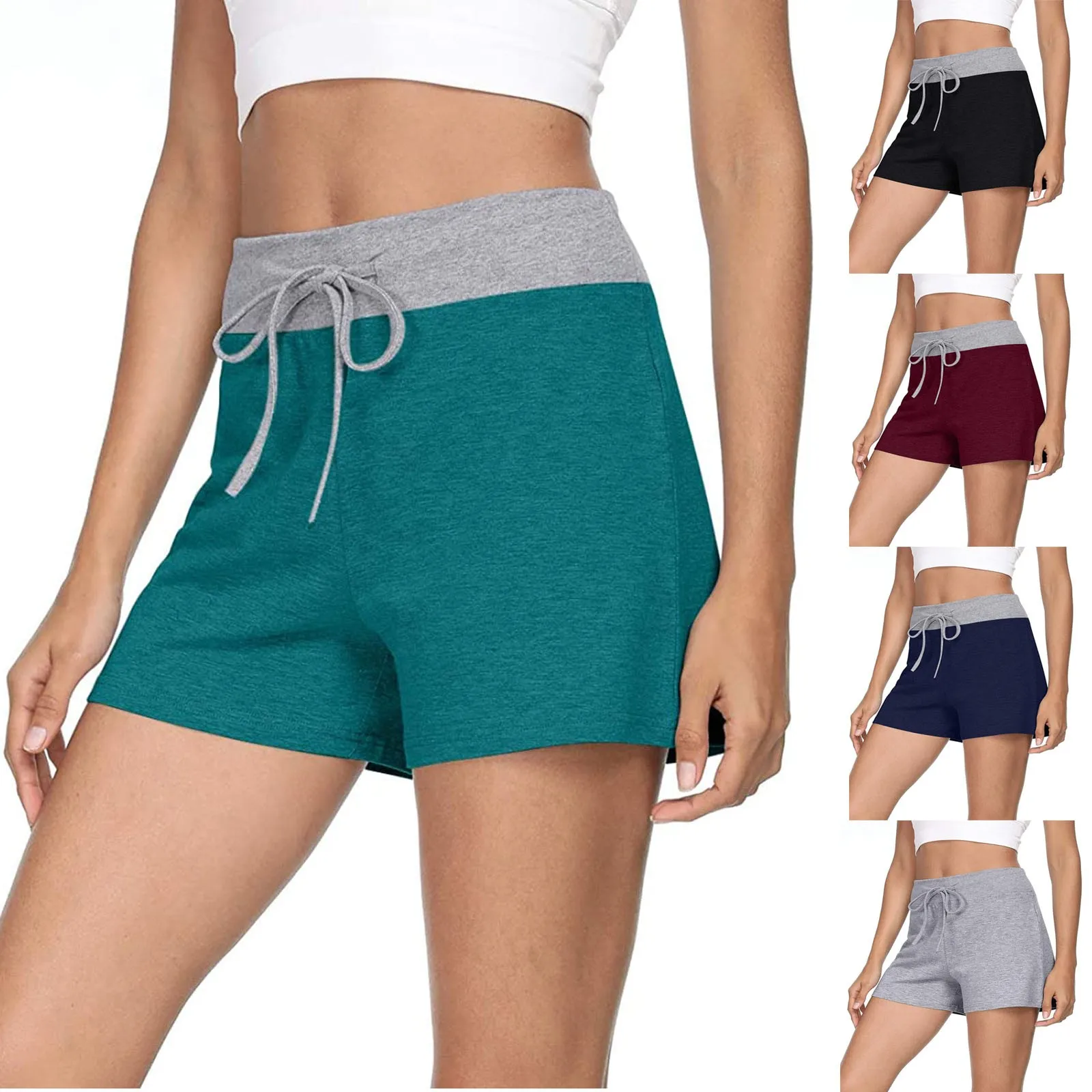 

Summer Shorts Women Printing Workout Shorts Loungewear Elastic Waist Comfy Drawstring 2021