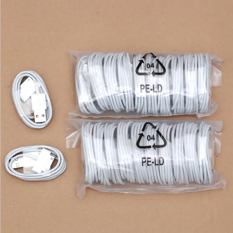 10 шт./лот для iPhone 4 4S iPhone 3g 3g S iPad 1 2 3 iPod Nano 2 2 3 30 pin USB кабель для синхронизации и зарядки телефона