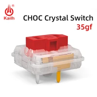 kailh choc red crystal switch low profile switch chocolate mechanical keyboard switch rgb smd red stem linear hand feeling