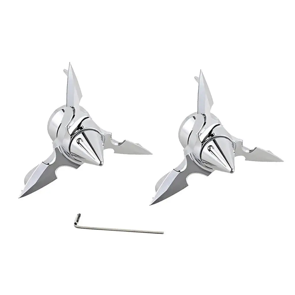 

2 Pieces HOT Chrome Spun Front Axle Nut Cover for Harley 02-17