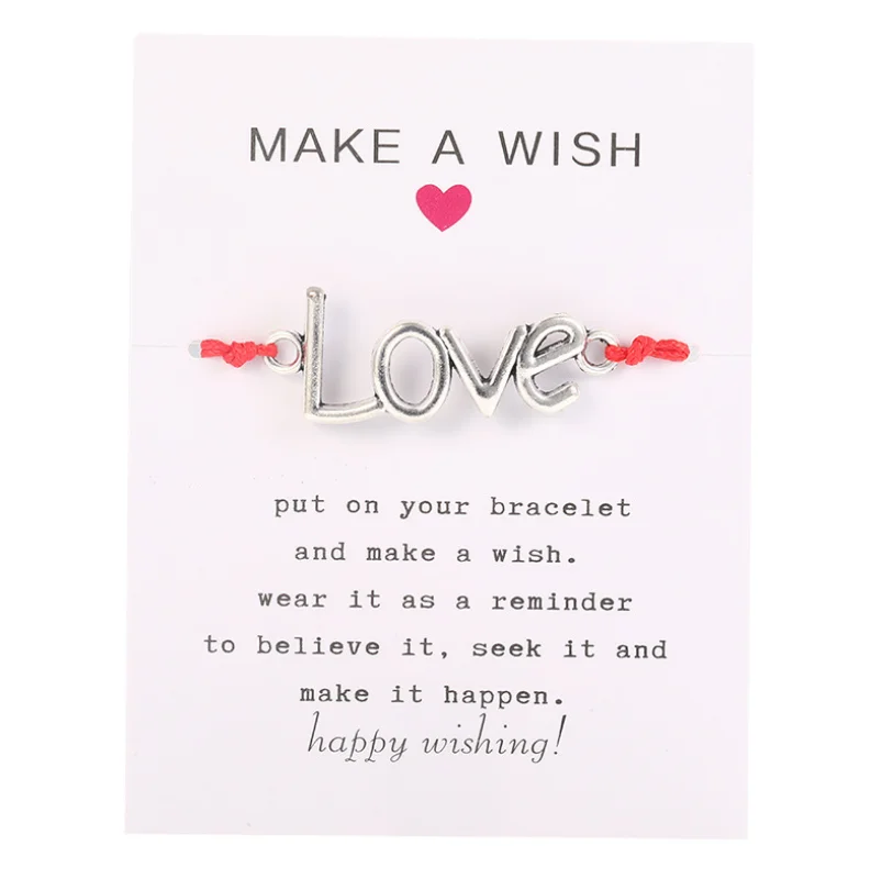 Браслет из сплава с надписью Make a Wish на тему рака молочной железы | Украшения и