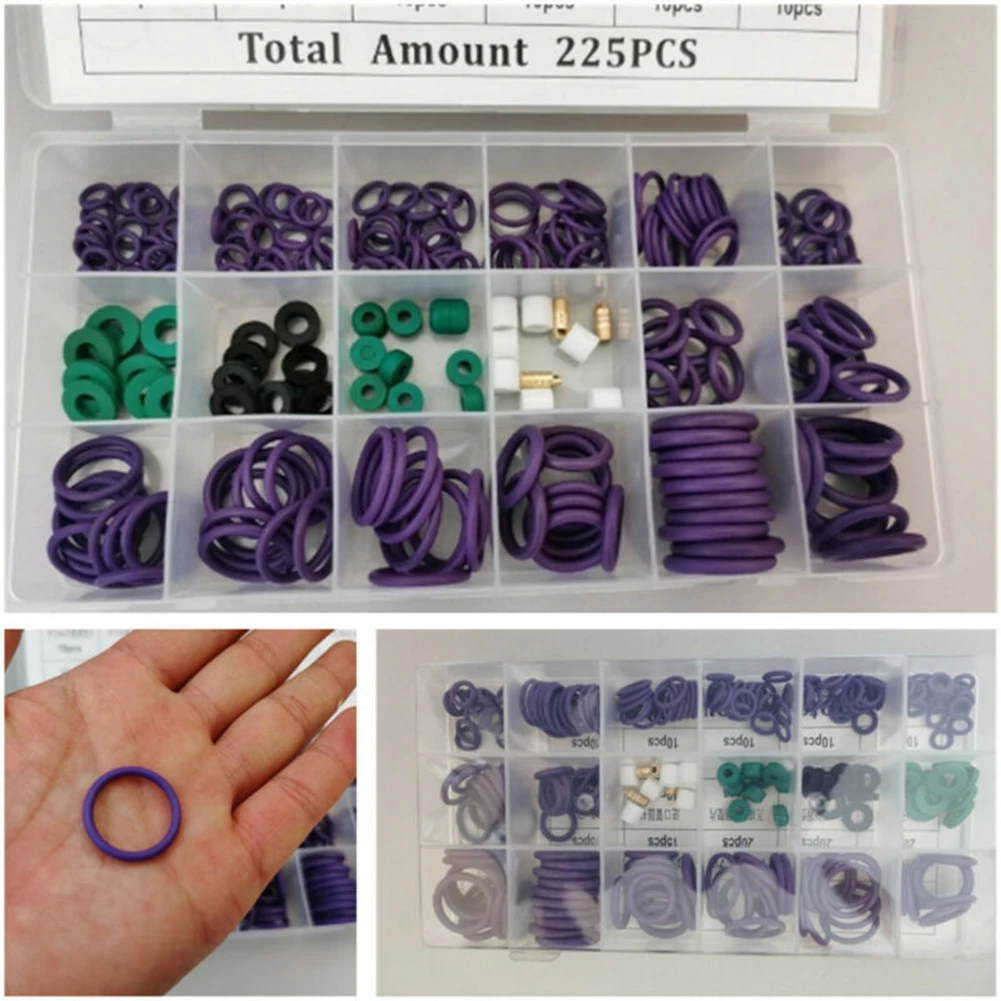 225 шт. автомобильный Кондиционер хладагент A/C ремонт уплотнительное кольцо