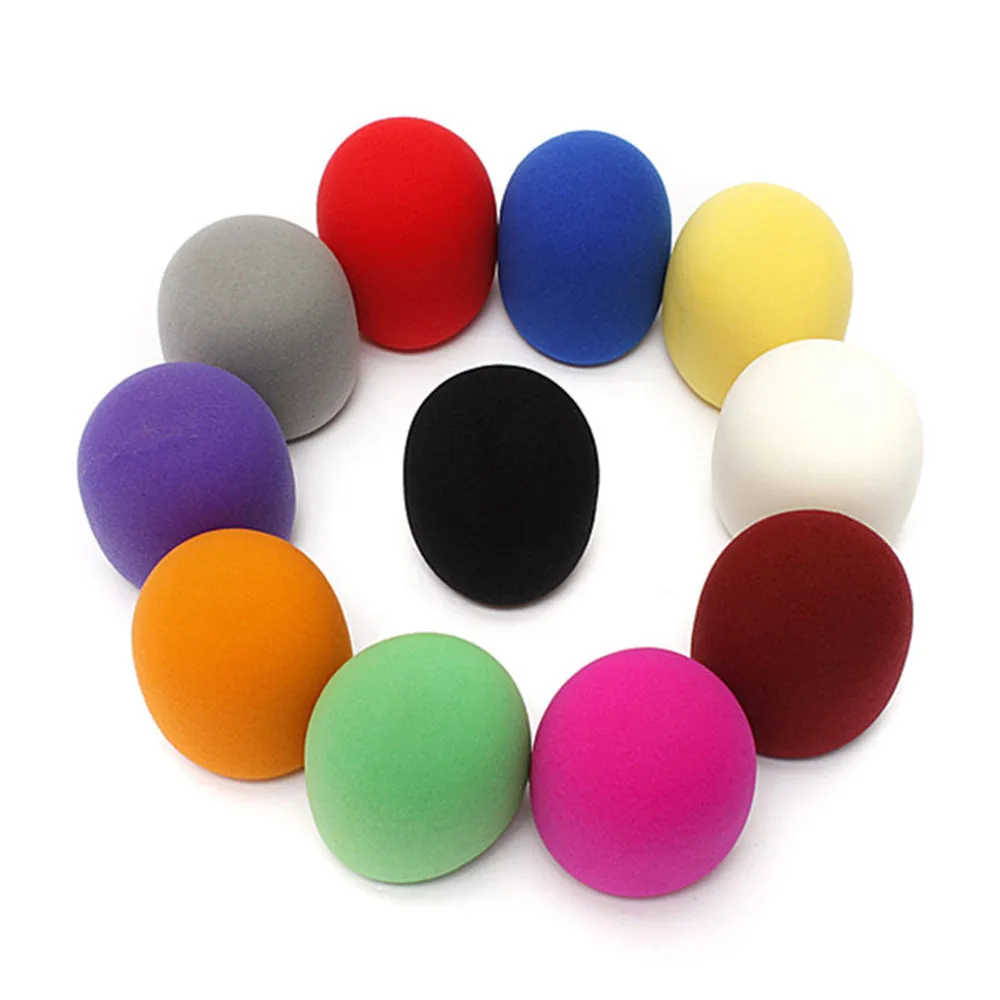 10 шт. цветной беспроводной ручной сценический микрофон ветровое стекло