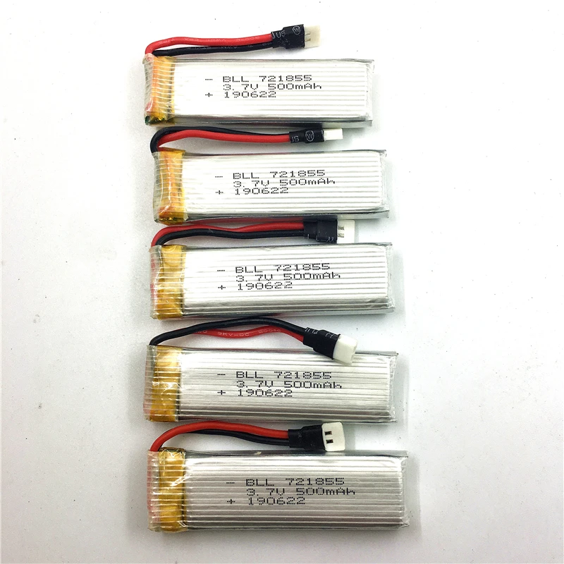 Bater&iacute;a mejorada para helic&oacute;ptero de control remoto, accesorios de repuesto para WLtoys V930 V977/ XK K110, 3,7 V, 500mAh, 30C, 5 uds.-0