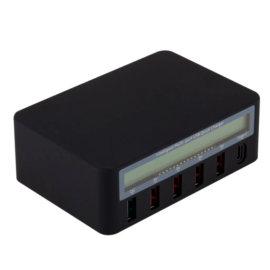 USB-хаб с 5 портами QC3.0 USB Type-C ЖК-дисплеем | Компьютеры и офис