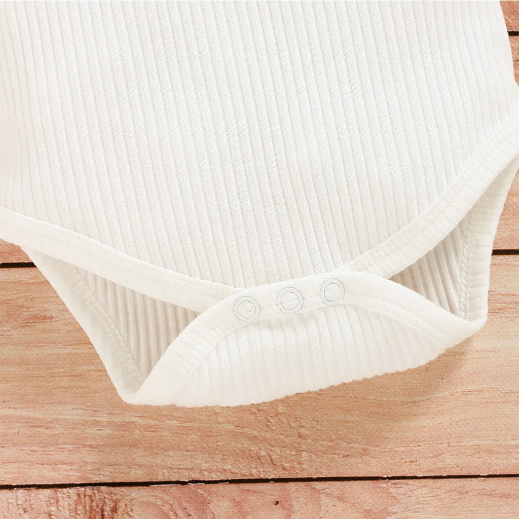 

Infant Baby Girls Ruffles Solid Romper Bodysuit+Floral Print Shorts Outfits