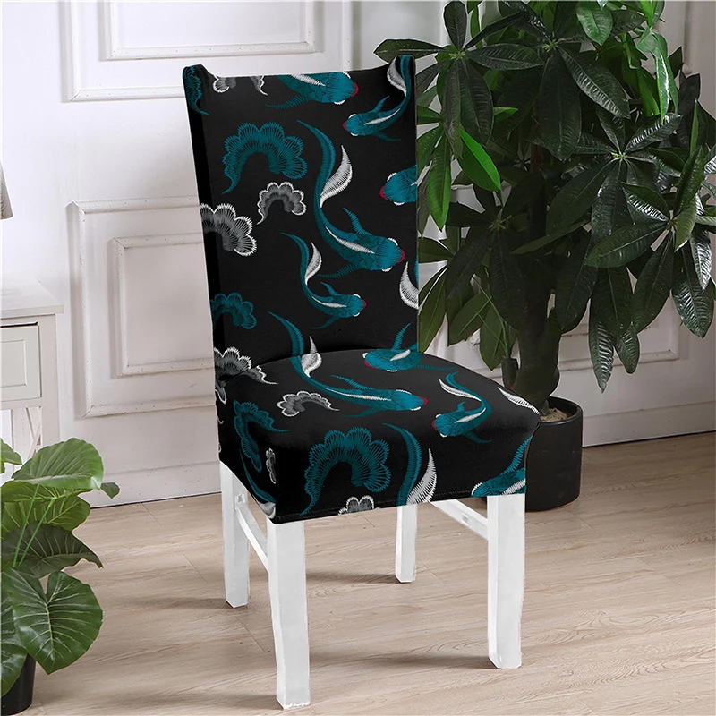 Чехол на стул с вышивкой и принтом большие эластичные чехлы сиденья Офисная