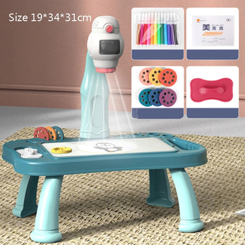 

Led Projector Art Drawing Table Toy Children Painting Board Desk Arts and Crafts Projection Educational Learning Gifts Toys