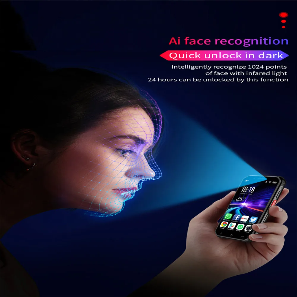 UNIWA M31 IP68 Waterproof Mobile Phone 3G 32G Android 6.0  Cellphone Quad Core Pocket Size Smartphone PTT NFC Button 1900mAh SOS