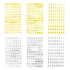 3 листа, буквы алфавита, цифры, фотоальбом, клейкая наклейка, этикетка сделай сам, дизайн ногтей ручной работы, наименование, поделки