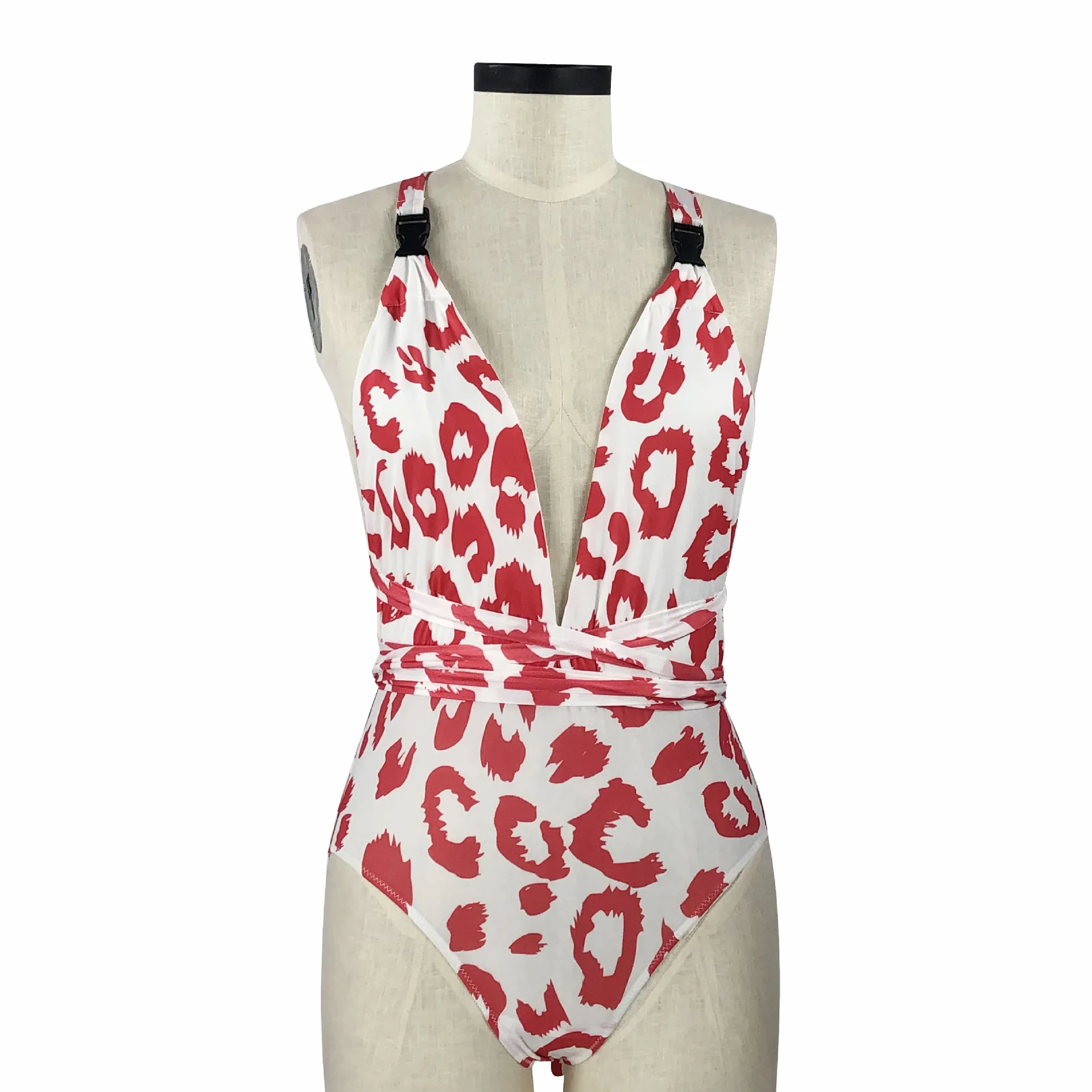 

Sexy Print Plus Size One Piece Bikini 2021 Women Swimsuit Leopard High Waist Big Ladies Bathing Suits Swimwear Beachwear 5XL