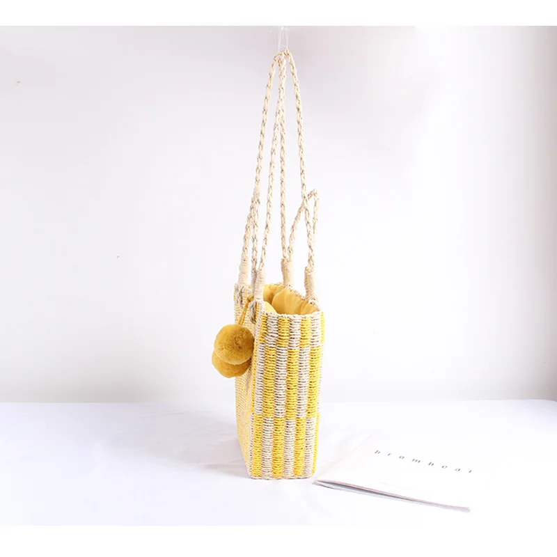 Женская плетеная Сумка ручной работы новая Корейская версия шерстяных шариков