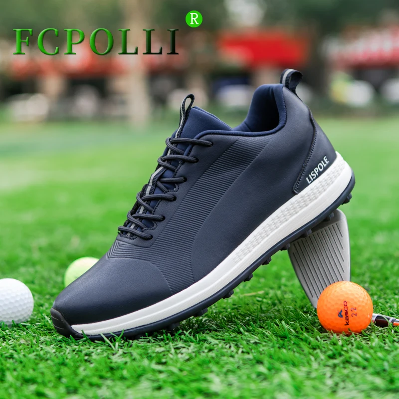 

Демисезонные мужские кожаные кроссовки для гольфа, мужская спортивная обувь хорошего качества, мужские тренировочные удобные белые кроссо...