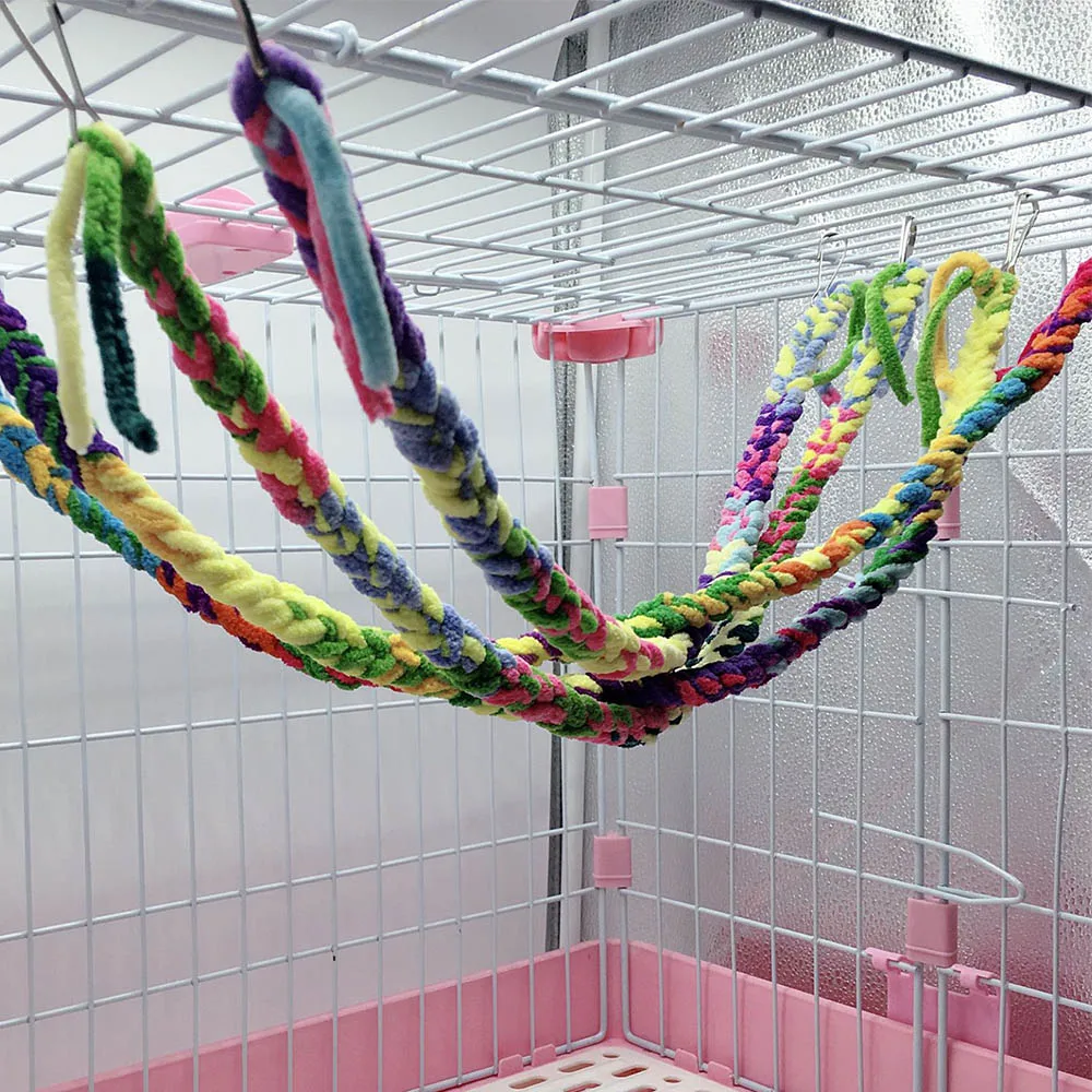 

Hamster Drawbridge Bird Toy Suspension Bridge Rope Climbing Fun Parrot Bird Bite Toy Swing Cage Chew Toy Acrylic