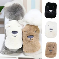 soft texture long lasting dog sleeveless thicken tops clothes double layer plush pet clothing fine workmanship for winter
