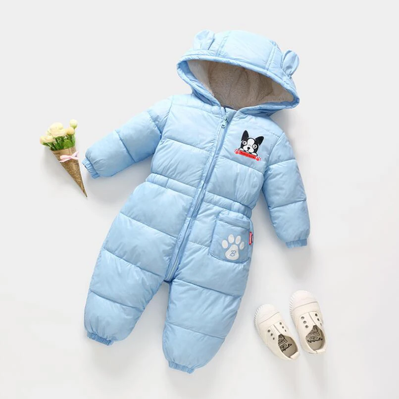 

Baby boy girl Clothes New born Winter Hooded Rompers Thick Lamb cashmere Outfit Newborn Jumpsuit toddler autumn romper outwear