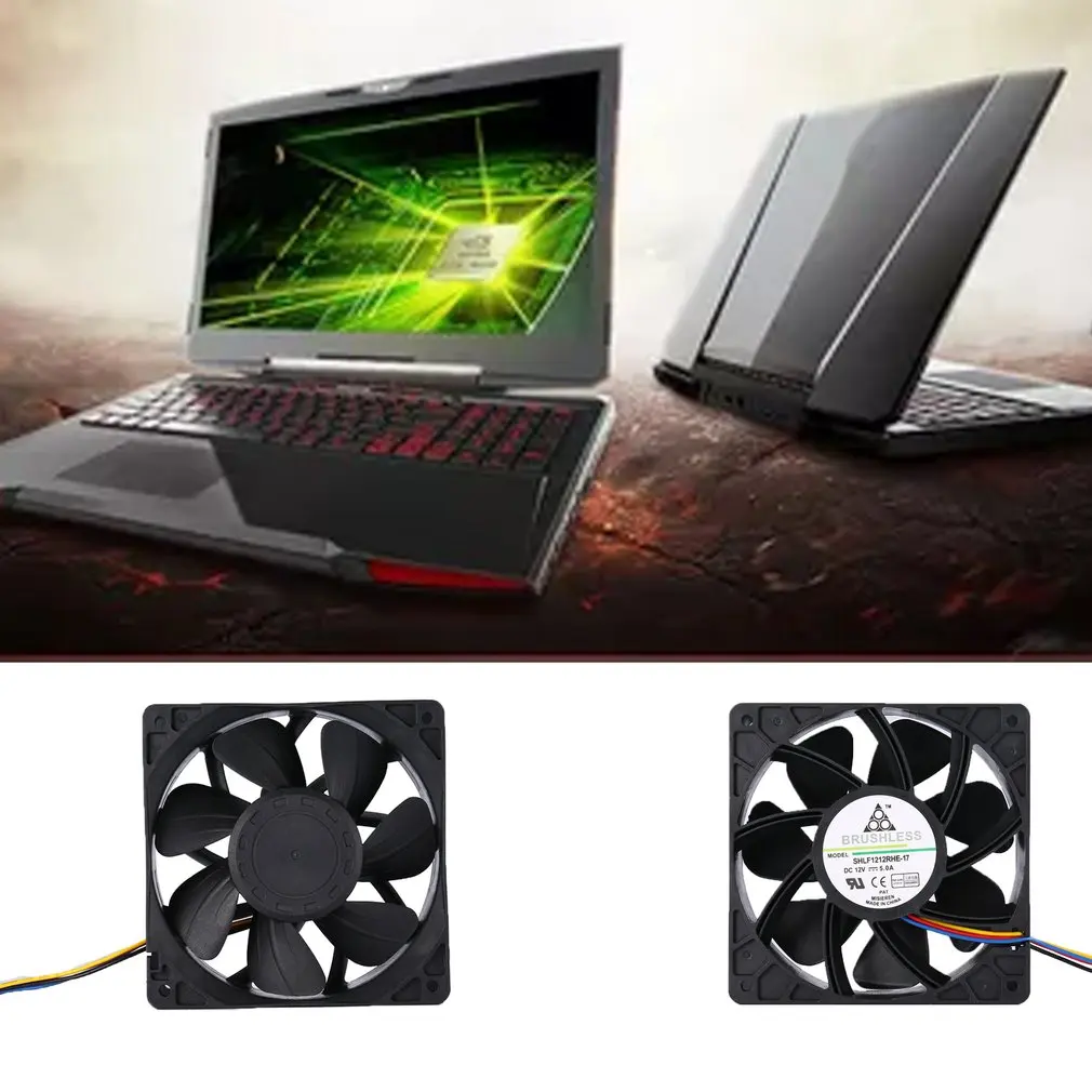 

12V 4 Pin CPU PC Computer Case Fan 120mm High Speed Dual Ball Bearing Cooling Fan Heatsink Laptop Fans Accessories 7500RPM