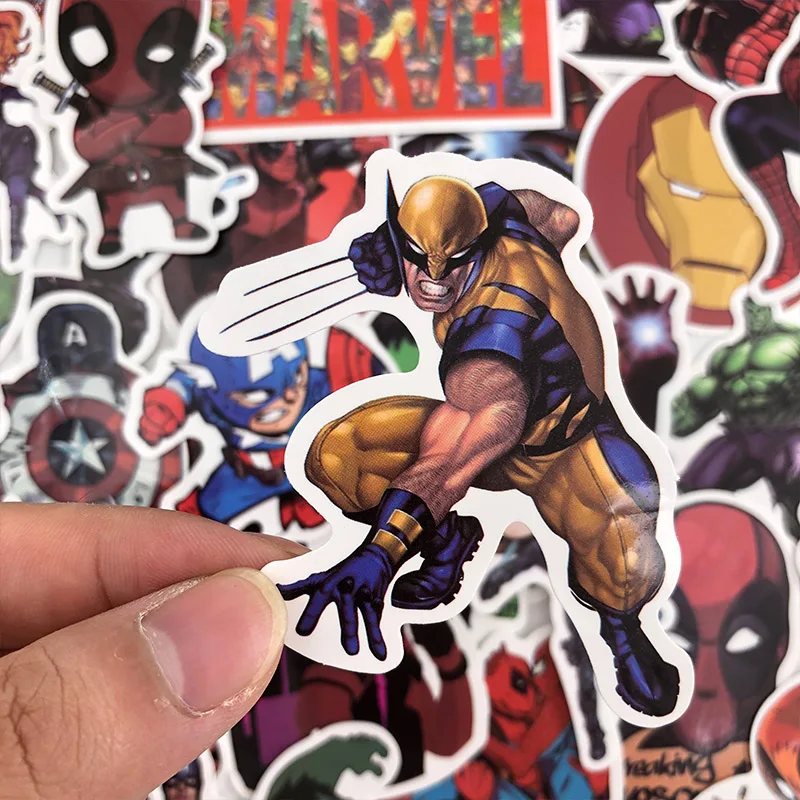 50 шт. милые водонепроницаемые наклейки s для MARVEL стикеры в стиле граффити для скейтборда багажа ноутбука блокнот "Гитара" автомобиль наклейка