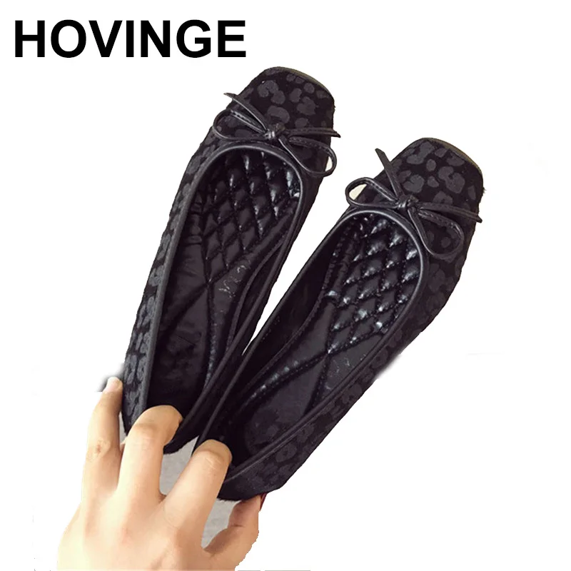 

HOVINGE новейшие весенние и летние пикантные великолепные удобные с леопардовым принтом повседневное квадратный носок с закрытым носком; Женс...