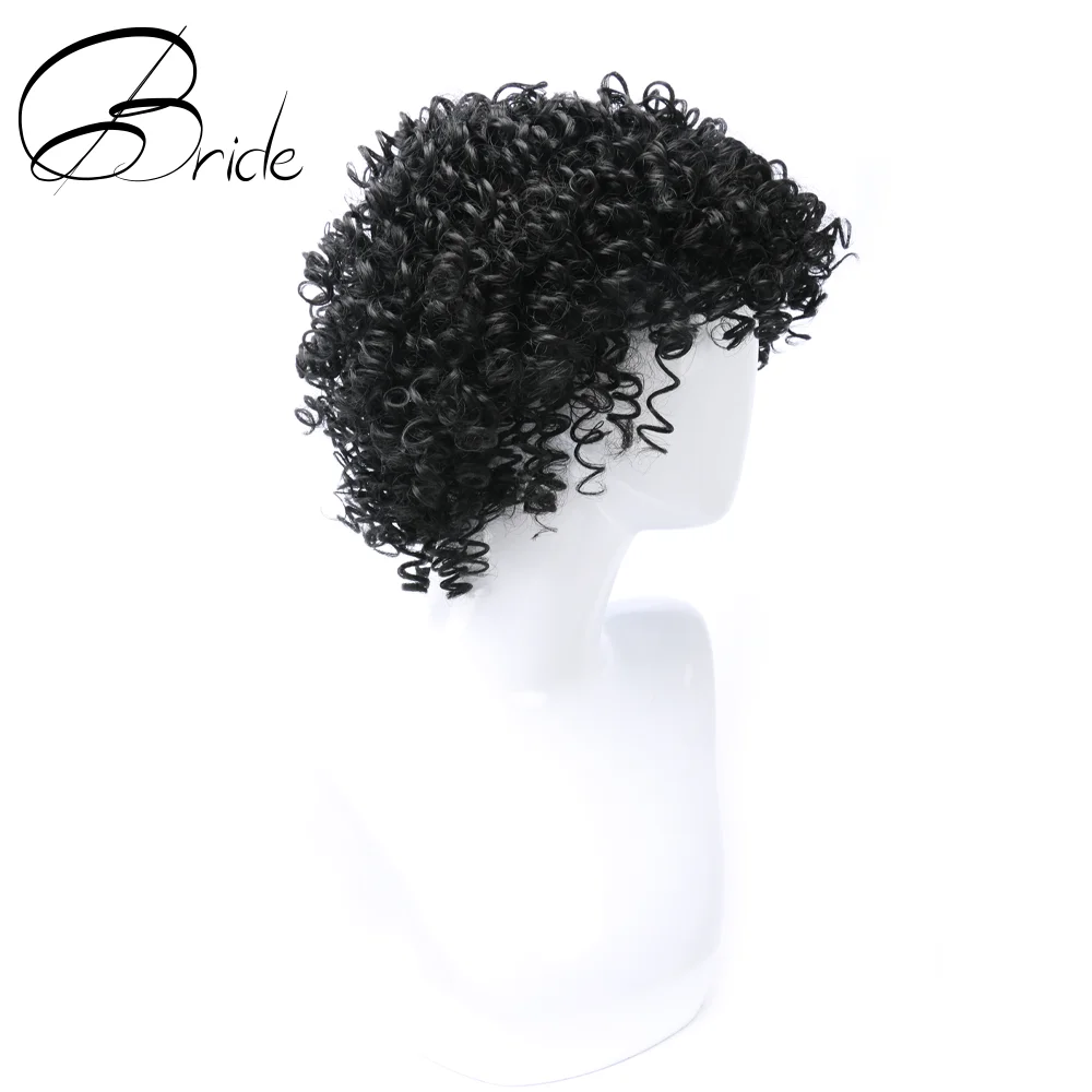 Парик для невесты короткий афро парик синтетический Боб черные парики женщин