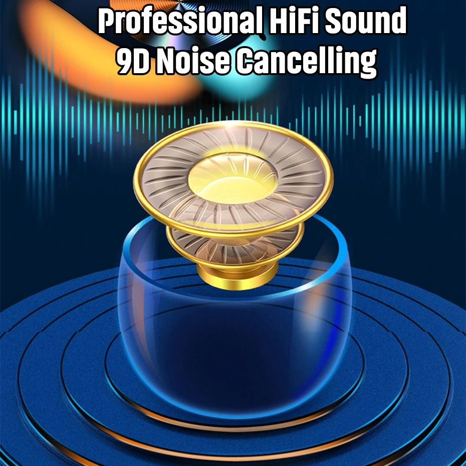 HIFI стерео наушники спортивные водонепроницаемые Bluetooth сенсорное управление