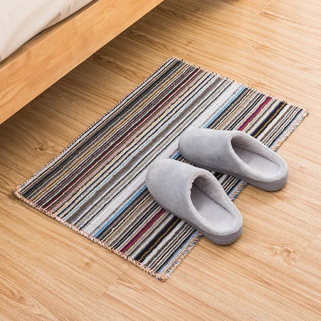

Low price promotion color stripe entrance mat doormat antiskid mat bedroom kitchen doormat four color random delivery