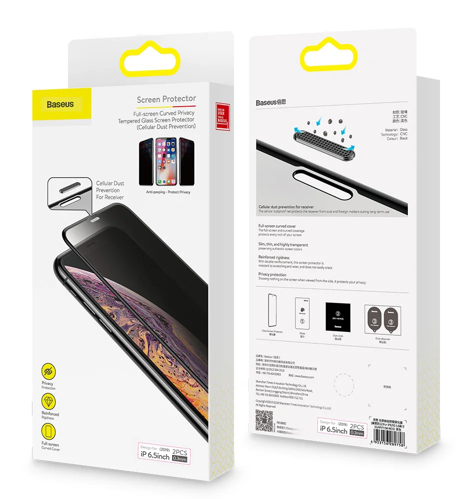 Baseus 0,3 мм защита для экрана для iPhone 11 защитное стекло закаленное стекло для iPhone 11 Pro Max стекло 2 шт. и инструмент
