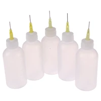 1 pcsset 50ml transparent plastic needle bottles glue dispenser clear liquid dropper bottle for rosin solder flux paste bottle