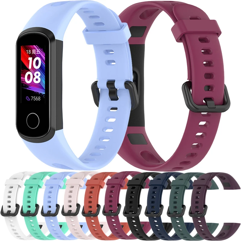 

Sport Strap For Huawei Band 4 Soft Silicone Band Replacement Wristband For Huawei Honor Band 5i Bracelet AccessoriesWatchband