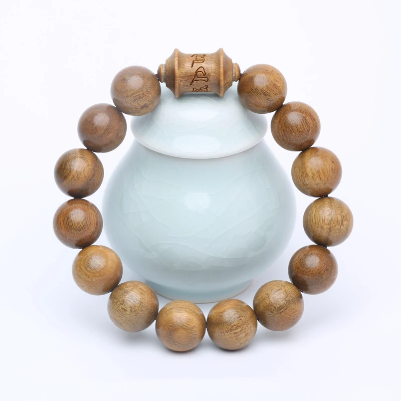 

Tibetan Buddhism High-Quality Natural SandalWood Bracelet Made Of Wooden Beads 15mm SandalWood Fragrance