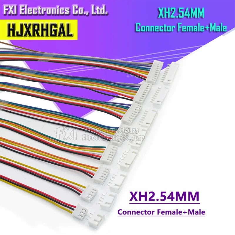 5PCS JST XH2.54 XH 2/3/4/5/6/7/8/9/10 Pin Wire Cable Connector 2.5MM Pitch Male Female Plug Socket 30CM Wire 26AWG