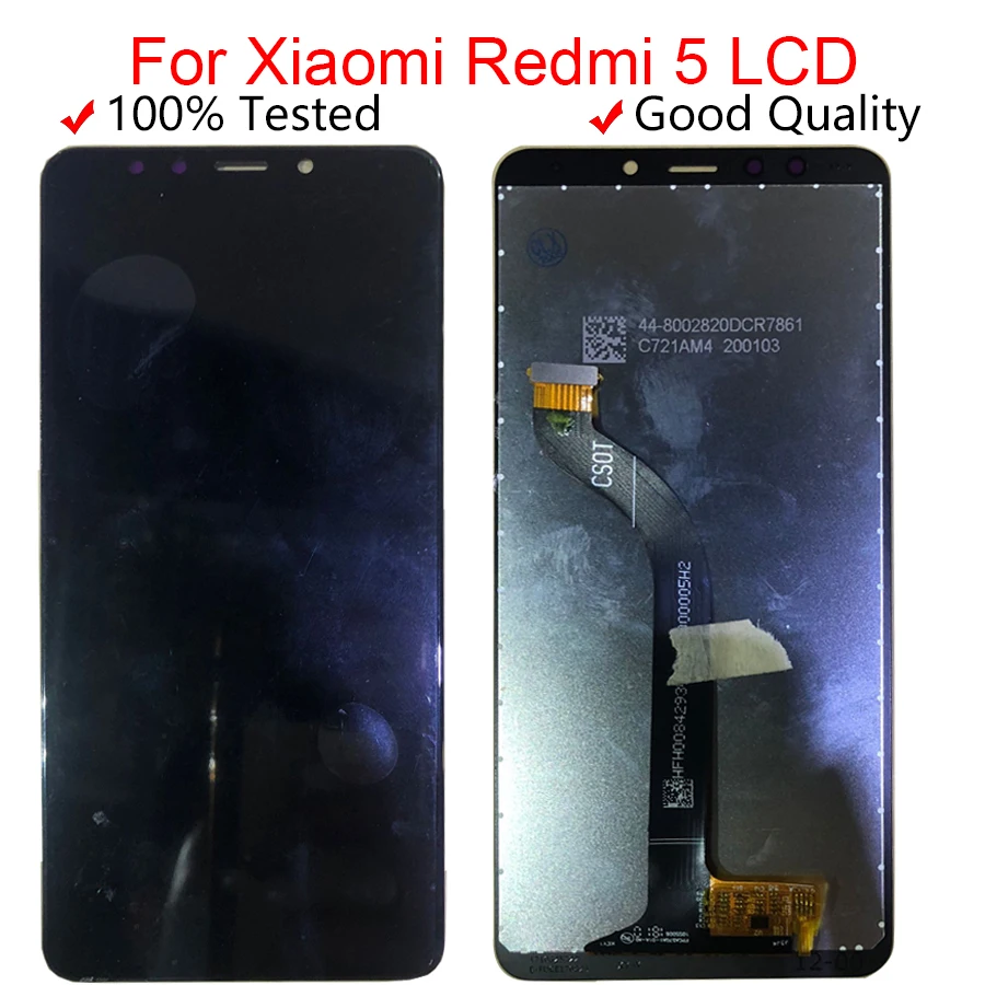 ЖК дисплей для Xiaomi Redmi 5 сенсорный экран в сборе замены с датчиком и рамкой Xiomi