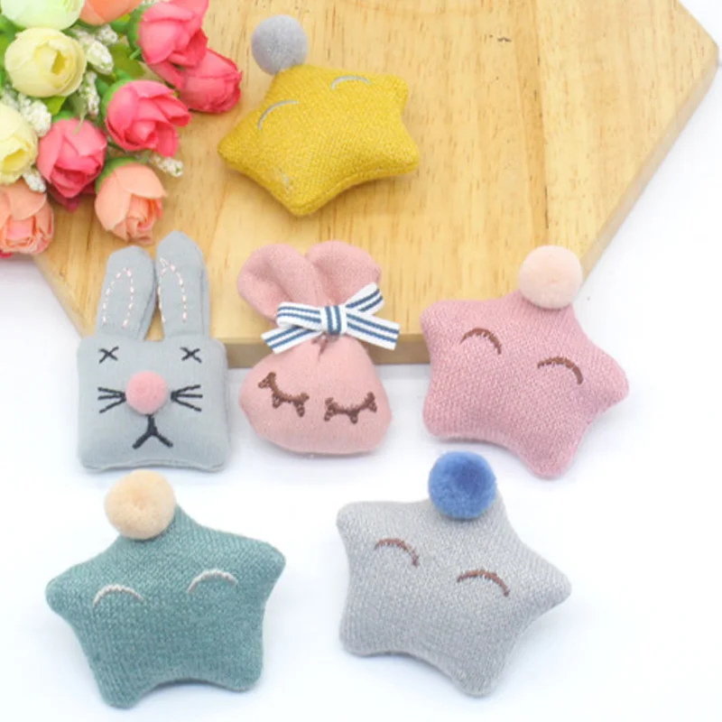 10 шт./лот мультфильм сделай сам милый кролик звезда набивные животные аппликации