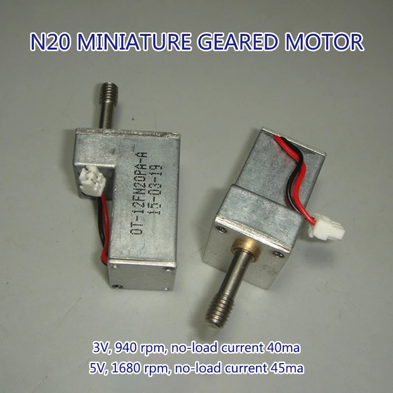 Редукторный электродвигатель Micro N20 постоянный ток 3 в 5 В 6 Z-образная форма