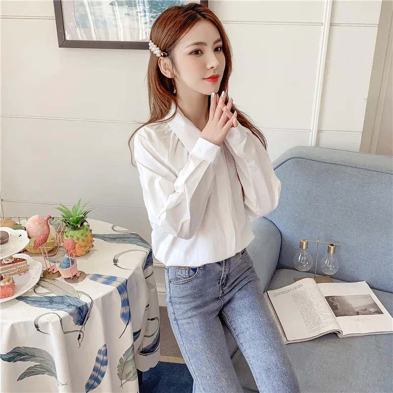 COIGARSAM Повседневная рубашка с длинным рукавом женские топы новые весенние