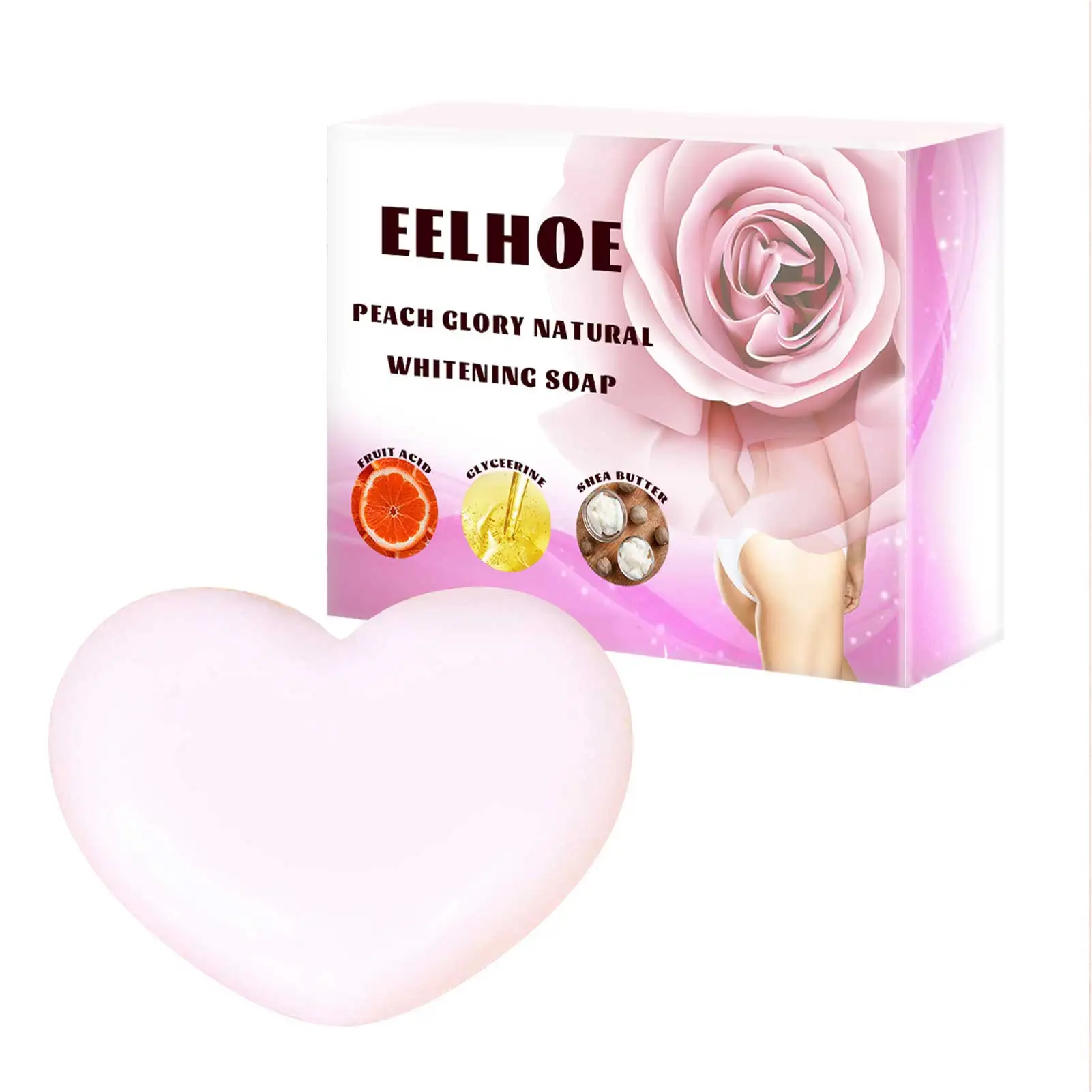

Heart-Shaped Whitening Soap Acne-Free Rich Formula Natural Cream Soap Removal Pimple Pores Acne Moisturizing Cleaner