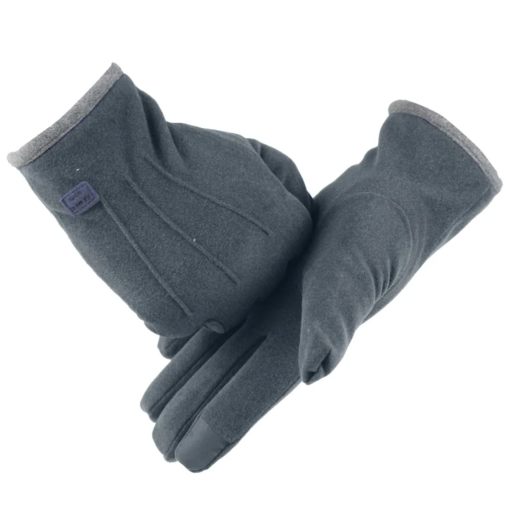 

Couples Gloves Winter New Fashion Women Outdoor Sport Touch Screen Gloves Solid Outdoor Ski Warm Casual Fleece Lined Kintting