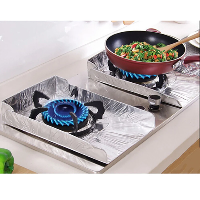 

NEW Fold Kitchen Gadgets Oil Splatter Screens Aluminium Foil Plate Gas Stove Splash Proof Baffle Home Kitchen Cooking Tools