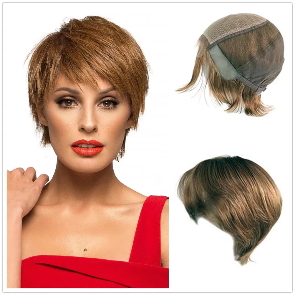 Hstonir 14 5 дюймов европейские волосы remy Peruka Perruque Femme Juif Bob кружевные передние парики