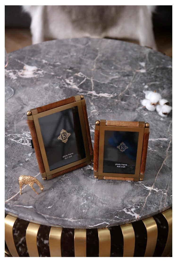 Современная рама из конского волоса фоторамка нержавеющей стали американский