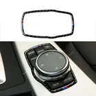 Автомобильная Мультимедийная кнопка из углеродного волокна, крышка рамы, ручка, отделка, наклейка, автомобильные аксессуары для интерьера автомобиля для BMW серии F10 F20 F30 F34