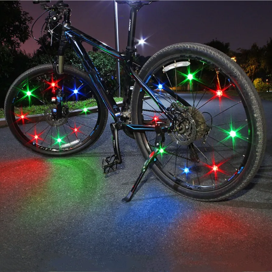 1 шт. велосипед светильник колесных дисков Водонепроницаемый светодиодный