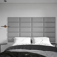 art3d 4pcs peel and stick headboard for twin in grey sized 25 x 60cm 3d upholstered wall panels