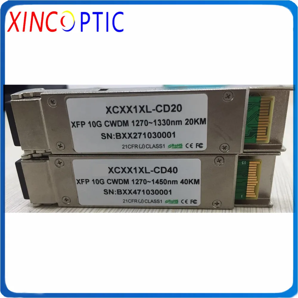 10 Гбит/с км CWDM XFP + 10GBASE Dual LC 1350nm ~ 1450nm 1350 1370 1390 1410 1430 DFB модуль приемопередатчика |