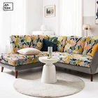 Эластичный чехол на диван для гостиной, цветочный расслабляющий чехол на кресло, чехол из спандекса для кресла, антиэластичный секционный чехол на диван