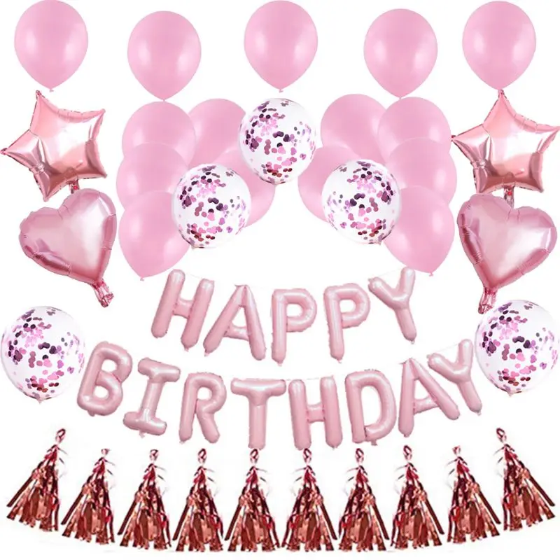 

Happy Birthday Decoration Balloons Letter Foil Ballons Birthday Party Decoration